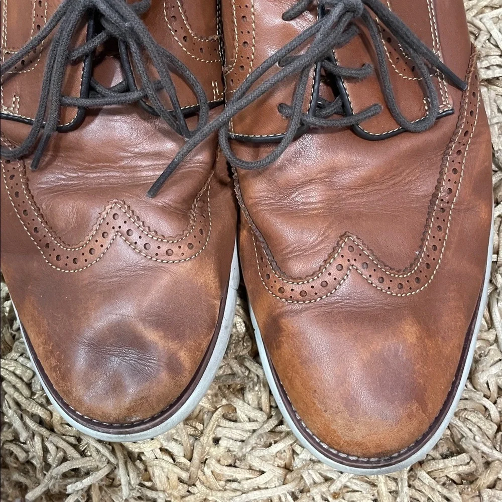 Johnston & Murphy Tan Leather Oxfords